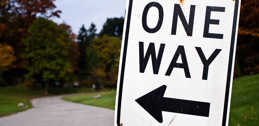 One way sign