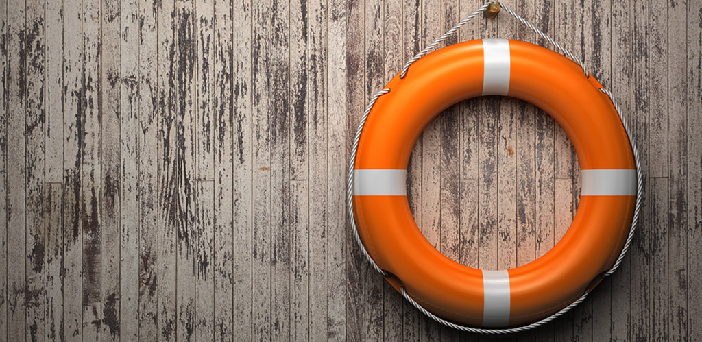 Orange life buoy