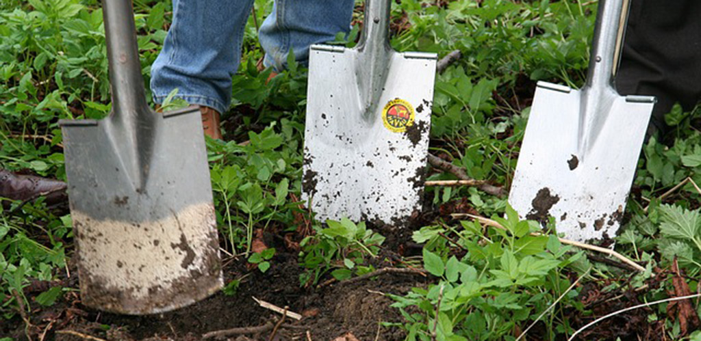 three shovels