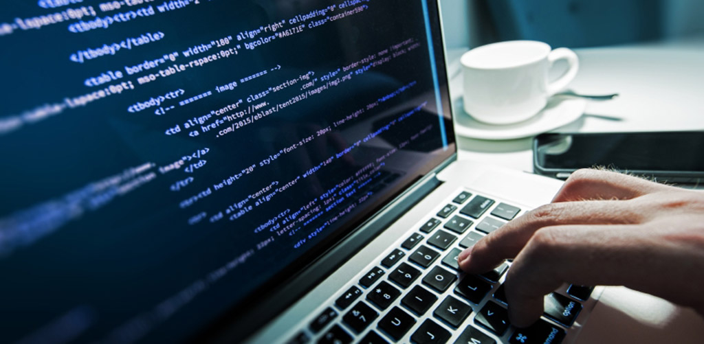 html code on a screen