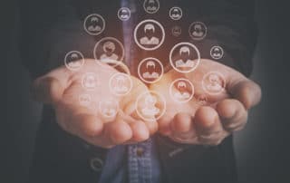 Customer care, care for employees, human resources, employment agency and marketing segmentation concepts